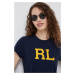 Bavlněné tričko Polo Ralph Lauren tmavomodrá barva