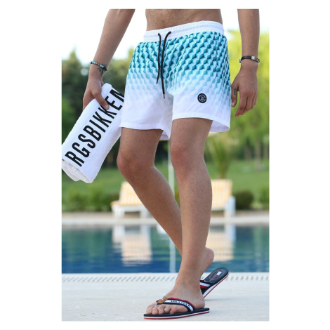 Madmext Basic Green Beach Shorts With Pocket 5778
