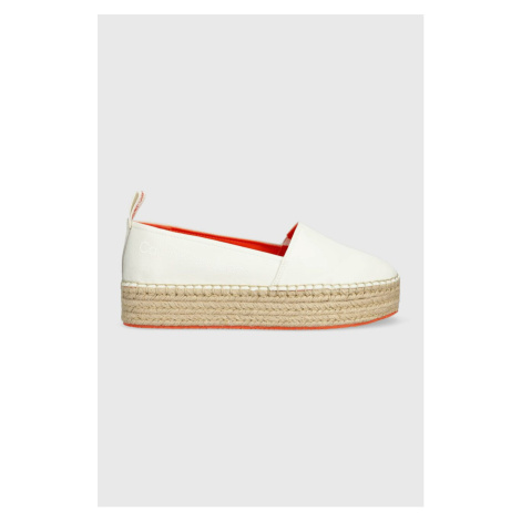 Espadrilky Calvin Klein Jeans FLATFORM ESPADRILLE SOFT NY bílá barva, na platformě, YW0YW00989