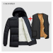 Pánská zimní bunda s kapucí a vlněnou podšívkou + vesta