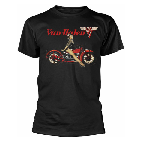 Van Halen tričko, Pin Up Motorcycle Black, pánské PLASTIC HEAD