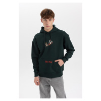 DEFACTO New Year Themed Rick And Morty Oversize Fit Hooded Sweatshirt