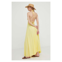 Šaty Answear Lab žlutá barva, maxi