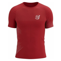 Compressport Performance SS Tshirt M High Risk Red/White Běžecké tričko s krátkým rukávem