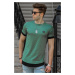 Madmext Green Men's Torn Detailed T-Shirt 4489