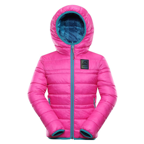 Dětská hi-therm bunda Alpine Pro IDIKO - růžovo-modrá