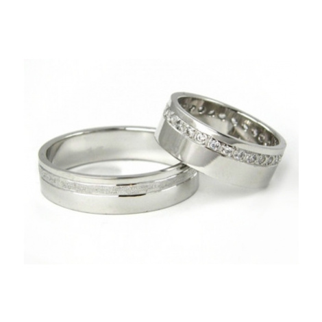 Snubní prsteny s diamanty/zirkony 0066 + DÁREK ZDARMA