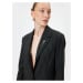 Koton Blazer Jacket Hip Length Loose Fit Double Breasted Reverse Collar