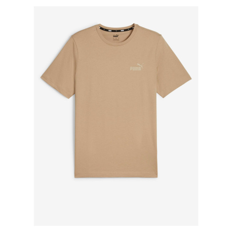 Béžové pánské tričko Puma ESS Small Logo Tee