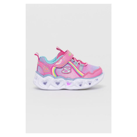 Dětské boty Skechers fialová barva