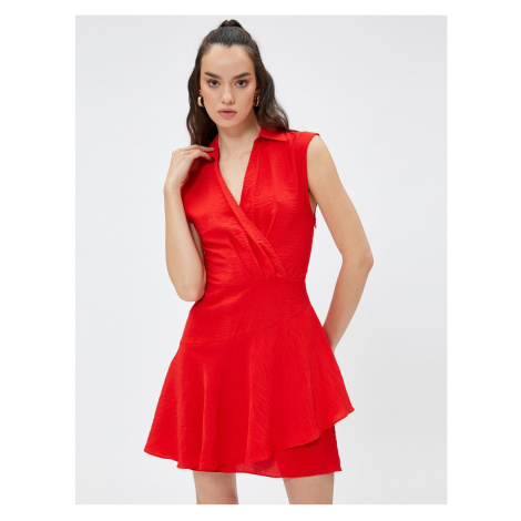 Koton Mini Shirt Dress, Sleeveless with Ruffles