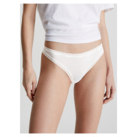 Dámská tanga Thong Bottoms Up 000QD3763E 100 bílá - Calvin Klein