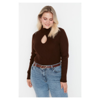 Trendyol Curve Brown Knitwear Sweater