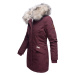 Dámská zimní bunda s kapucí a kožíškem Cristal Navahoo - WINE