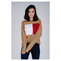 Tommy Hilfiger Sweater - ICON FLAG C-NK SWT beige