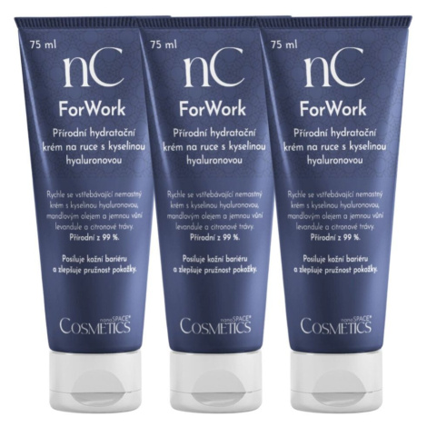 nanoSPACE Cosmetics Sada 3 ks přírodních hydratačních krémů na ruce s kyselinou hyaluronovou For