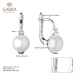 Gaura Pearls Stříbrné náušnice s řiční perlou a zirkony Sarah, stříbro 925/1000 SK20229EL Bílá