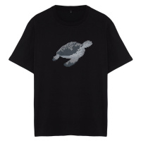 Trendyol Black Relaxed/Comfortable Fit More Sustainable Animal Printed 100% Organic Cotton T-shi