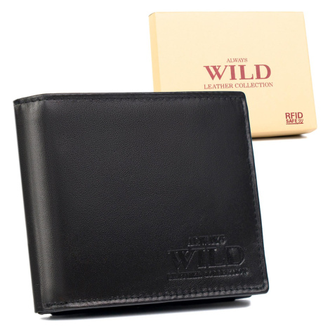 Pánská kožená peněženka Wild N992-P-SCR černá
