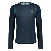 Scott Shirt Trail Run Midnight Blue/Atlantic Blue Běžecké tričko s dlouhým rukávem