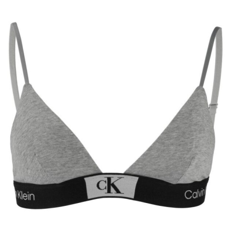 Calvin Klein ´96 COTTON-UNLINED TRIANGLE Dámská podprsenka, šedá, velikost