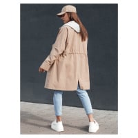 Dámská parka bunda MODERN LOOK béžová Dstreet