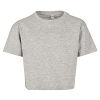 Build Your Brand Dívčí bavlněné crop top tričko do pasu