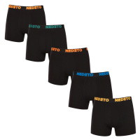 5PACK pánské boxerky Nedeto černé (5NB003)