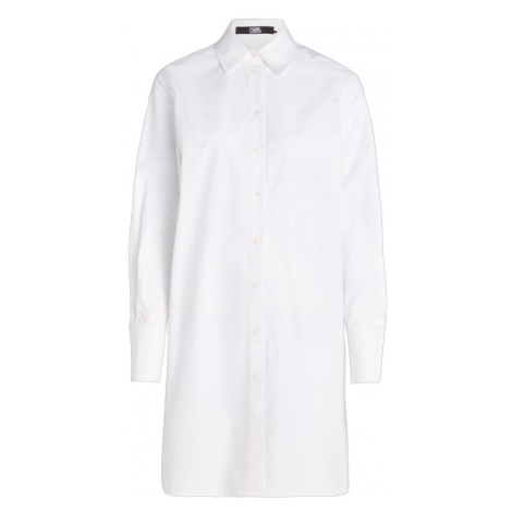 Košile karl lagerfeld signature tunic shirt bílá