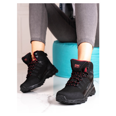 Luxusní trekingové boty černé dámské bez podpatku DK