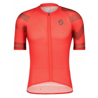 SCOTT Cyklistický dres s krátkým rukávem - RC PREMIUM CLIMBER - červená/šedá
