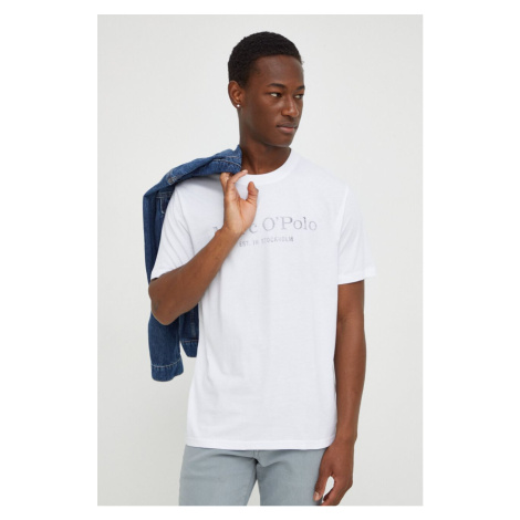 Bavlněné tričko Marc O'Polo 2-pack tmavomodrá barva, s potiskem