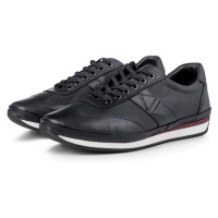 Ducavelli Stripe Genuine Leather Men's Casual Shoes, Casual Shoes, 100% Leather Shoes, All Seaso