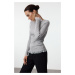 Trendyol Gray Tulle Detailed Thin Knit Sweater