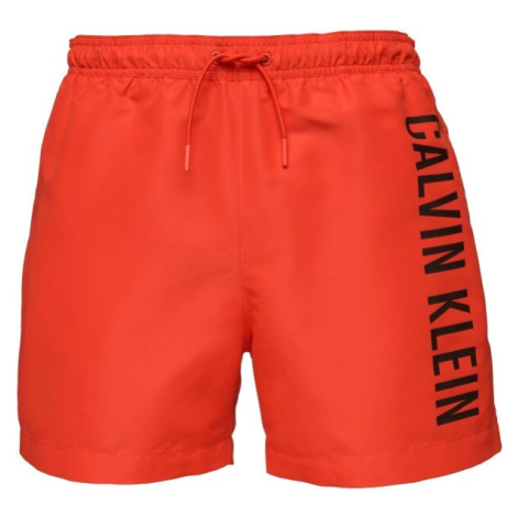 Calvin Klein MEDIUM DRAWSTRING Pánské plavky, červená, velikost