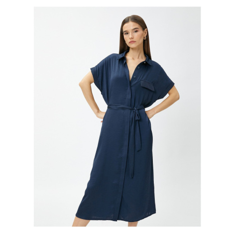 Koton Oversized Midi Shirt Dress With Belt