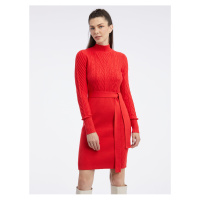 Orsay Červené dámské svetrové šaty - Dámské