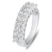 Brilio Silver Třpytivý stříbrný prsten s čirými zirkony RI067W
