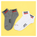 Levi's ® 2Pack Mid Cut Sportwear Logo Socks bílé / melange šedé