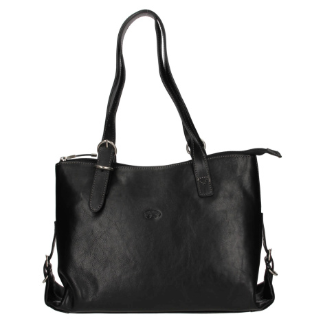 Elegantní dámská kožená kabelka Katana Ligena - černá