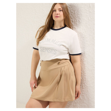 Trendyol Curve Sukně béžová