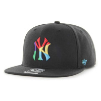 Čepice s vlněnou směsí 47brand MLB New York Yankees černá barva, s aplikací