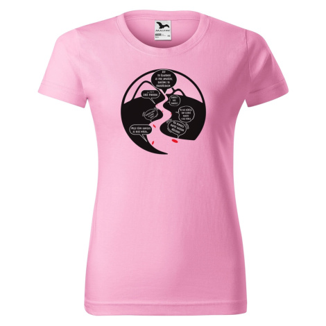 DOBRÝ TRIKO Vtipné dámské vodácké tričko NA ŘECE Barva: Růžová
