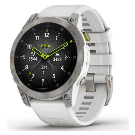 Garmin epix™ (Gen 2) – Sapphire Edition | 47 mm + mapy Topo Czech PRO Titanium / White Band 010-