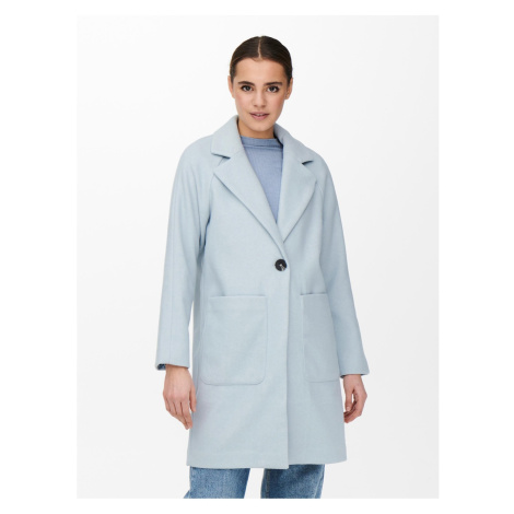 Světle modrý dámský kabát ONLY Victoria - Dámské