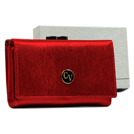 Červená lakovaná peněženka na karty 4U CAVALDI