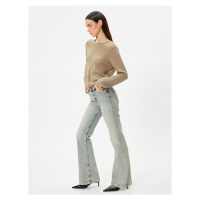 Koton A Spanish Leg Denim Pants Slim Fit High Waist - Victoria Jean