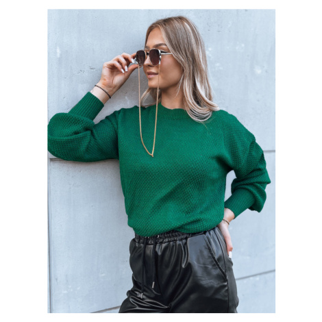 TMAVĚ ZELENÝ OVERSIZE SVETR EMERALD Tmavě zelená BASIC