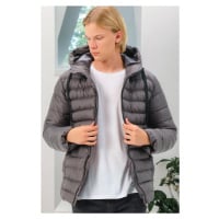 M8658 DEWBERRY MEN'S COAT-PLAIN ANTHRACITE