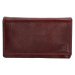 Double-D Tmavě červená velká kožená peněženka "Dominas"